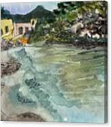 Beachside In Sicily Canvas Print