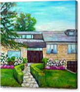 Beautiful Hampstead Bungalow Family Home Portrait Commission C Spandau Artist Summer Landscape Art Canvas Print