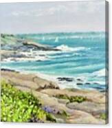Beavertail Light Coast Jamestown Ri Canvas Print