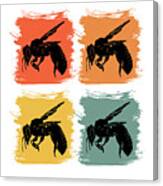 Bee Wasp Retro Pop Art Gift Idea Canvas Print
