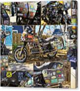 Motorbike Collage Canvas Print