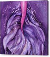 Betta Fish Purple Swirl Canvas Print