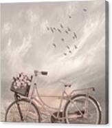 Bicycle At The Lake Beachhouse Ii Canvas Print
