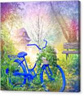 Bicycle In The Mist Canvas Print