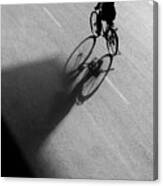 Bicycle Shadow Vs Shadow Triangle Canvas Print