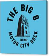 Big 8 Motor City Rock Black Canvas Print