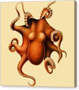 Big Orange Octopus Canvas Print