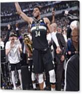Bill Russell And Giannis Antetokounmpo Canvas Print