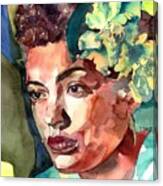 Billie Holiday Portrait Canvas Print