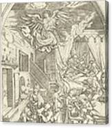 Birth Of Mary, Marcantonio Raimondi, After Albrech Canvas Print