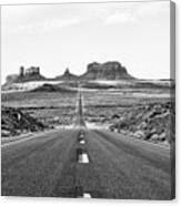 Black Arizona Series - Monument Valley Road Canvas Print