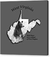 Black Bear Wv State Animal Canvas Print