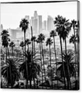 Black California Series - Los Angeles Skyline Canvas Print