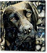 Black Labrador Retriever Dog Art Canvas Print