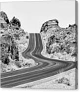 Black Nevada Series - On The Road Canvas Print