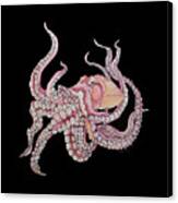 Black Octopus Canvas Print