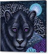 Black Panther Moon Canvas Print