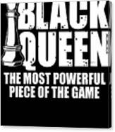 Black Queen Most Powerful Piece In The Game Chess Poster