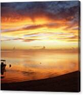 Blazing Sky Over Mo'orea Canvas Print