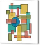 Mid Century Modern Blocks, Rectangles And Circles Canvas Print