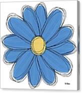 Blue And Yellow Flower Canvas Print