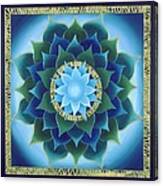 Blue Aura Lotus Canvas Print
