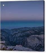 Full Moon Blue Hour At Clouds Rest Canvas Print