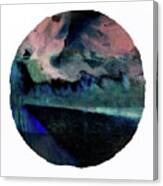 Blue Indigo Clouds Riverside Landscape Canvas Print