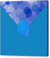Blue Leaf Collage Design For Bags Canvas Print