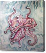 Blue Octopus Canvas Print