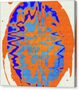 Blue Orange Abstract Art Canvas Print