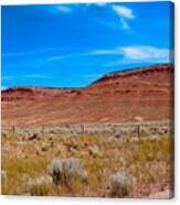 Blue Sky, Red Mountain Canvas Print