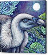Blue Vulture Moon Canvas Print
