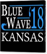 Blue Wave Kansas Vote Democrat Canvas Print