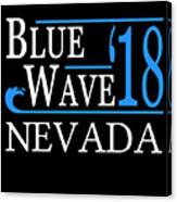 Blue Wave Nevada Vote Democrat Canvas Print
