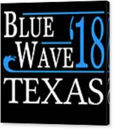 Blue Wave Texas Vote Democrat Canvas Print