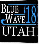 Blue Wave Utah Vote Democrat Canvas Print