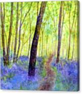 Bluebell Wood-pastel Colors Canvas Print