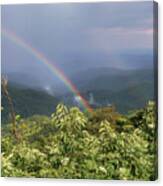 Bluff Mountain Double Rainbow - Blue Ridge Mountains Canvas Print