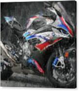 Bmw S1000rr Motorcycle By Vart Canvas Print