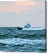 Boating At The Beach Canvas Print