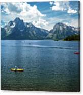 Boating On The Lake Canvas Print