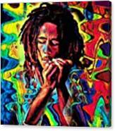 Bob Marley Abstract Art Canvas Print