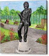 Bobby Ball Statue - Lowther Gardens Lytham St Annes Canvas Print