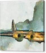 Bomber In Flight Canvas Print