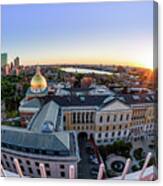 Boston State House, Fisheye View Canvas Print