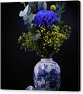 Bouquet In The Color Of Vermeer Canvas Print