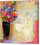 Bouquet On Table Canvas Print