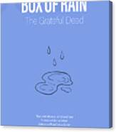 Box Of Rain The Grateful Dead Minimalist Song Lyrics Greatest Hits Of All Time 364 Canvas Print