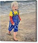 Boy On The Beach Canvas Print
